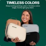 Aerotrunk Ultralight Compression Packing Cubes - Lightweight Travel Organizers for Suitcases and Luggage (6-Pack, Beige) - Image 6