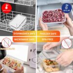 40 PCS Plastic Food Storage Containers with Lids Airtight, BPA-Free Leakproof Meal Prep Containers Reusable,Microwave & Dishwasher & Freezer Safe,Includes Labels & Pen - Image 4