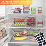 40 PCS Plastic Food Storage Containers with Lids Airtight, BPA-Free Leakproof Meal Prep Containers Reusable,Microwave & Dishwasher & Freezer Safe,Includes Labels & Pen - Image 5