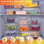 40 PCS Plastic Food Storage Containers with Lids Airtight, BPA-Free Leakproof Meal Prep Containers Reusable,Microwave & Dishwasher & Freezer Safe,Includes Labels & Pen - Image 7