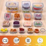 40 PCS Plastic Food Storage Containers with Lids Airtight, BPA-Free Leakproof Meal Prep Containers Reusable,Microwave & Dishwasher & Freezer Safe,Includes Labels & Pen - Image 8