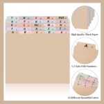 2 Set 50 Pcs Alphabet File Dividers A-z Top Tab Guides Set, Letter Size Filing Organizers 1/5 Cut Alphabetical File Folder Tabs for Home, Office, School(Classic Colors) - Image 4