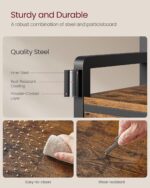 VASAGLE Hall Tree with Bench and Shoe Storage, Entryway Coat Rack with Shoe Bench, 2 Fabric Drawers, 10 Hooks, 11.8 x 31.7 x 71.5 Inches, Vintage Brown and Ink Black UHSR429B01 - Image 4