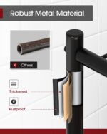 Storage Shelves Organizer - 5 Tier Metal Shelf Organizer with Metal Wheels and Adjustable Leveling Feet, Heavy Duty Garage Shelving for Kitchen, Pantry and Closet, 33.1"x12.6"x73.5", Black - Image 7