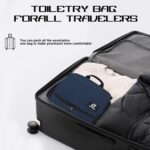 Goloni Hanging Toiletry Bag with Hook, Large Makeup Bag Travel Organizer, Water-Resistant Hanging Cosmetic Bag with 10 Compartments for Women & Men,Blue - Image 7