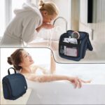 Goloni Hanging Toiletry Bag with Hook, Large Makeup Bag Travel Organizer, Water-Resistant Hanging Cosmetic Bag with 10 Compartments for Women & Men,Blue - Image 8