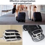 8 Set Compression Packing Cubes Travel, Ultralight Expandable 60% Space Saving Packing Cubes for Travel Compression,Packing Compression Organizing Accessories for Women/Men (Black) - Image 7