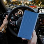 TOURSUIT Car Registration and Insurance Card Holder, Vehicle License Document Glove Box Compartment Organizer, Essential Car Wallet Case for Driver Auto Owners (Carbon Blue) - Image 4