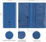 TOURSUIT Car Registration and Insurance Card Holder, Vehicle License Document Glove Box Compartment Organizer, Essential Car Wallet Case for Driver Auto Owners (Carbon Blue) - Image 5