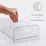 YouCopia FreezeUp Freezer Rack 12" BPA-Free Fridge Organizer with Adjustable Dividers and Handles for Frozen Food Box and Meal Storage, Clear - Image 3