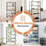 Sweetcrispy 5-Shelf Storage Shelving Unit, Adjustable Metal Wire Racks Heavy Duty Standing Shelf Organizer for Kitchen, Closet, Pantry, Garage, Bathroom, Laundry (13.8" D x 35.4" W x 69.3" H) - Image 4