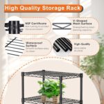 Sweetcrispy 5-Shelf Storage Shelving Unit, Adjustable Metal Wire Racks Heavy Duty Standing Shelf Organizer for Kitchen, Closet, Pantry, Garage, Bathroom, Laundry (13.8" D x 35.4" W x 69.3" H) - Image 6