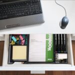 Desk Drawer Organizer Tray with Adjustable Compartments, 6 Grid Metal Mesh Drawer, Multi-use Desk Organizer Storage Box Set for Office,Home,School Supplies, 12.6X9X1.9 inch - Image 3