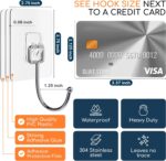 GLUIT Adhesive Large Wall Hooks for Hanging Heavy Duty 22 lbs Hooks for Walls No Drill, Towel Sticky Clear Hooks, Waterproof, Home, Bathroom, Kitchen, Office, and Outdoor 6 Pack - Image 3