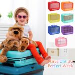 15 Pcs Days of Week Packing Cubes Weekly organizer with Storage Bag School Clothes for Kids Summer Camp Family(Rainbow) - Image 3