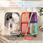 15 Pcs Days of Week Packing Cubes Weekly organizer with Storage Bag School Clothes for Kids Summer Camp Family(Rainbow) - Image 5