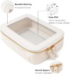 Travel Clear Makeup Bag Set, TSA Approved Cosmetic Bag Case with Zipper Portable Makeup Pouch Toiletry Bag Traveling Cosmetic Organizer Storage Bag Car Organizer Car Essentials - Image 4