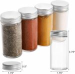 Tebery 12 Pack Round Spice Bottles 3oz Glass Spice Jars with Silver Metal Lids, Shaker Tops, Wide Funnel and Labels - Image 3