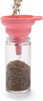 Tebery 12 Pack Round Spice Bottles 3oz Glass Spice Jars with Silver Metal Lids, Shaker Tops, Wide Funnel and Labels - Image 4