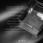 BINO | Plastic Storage Bins - 4 Pack | THE LODGE COLLECTION | Clear Storage | Containers for Organizing with Handles | Pantry Kitchen Organization | Fridge Organizer | Bathroom | Shelves Cabinet - Image 3