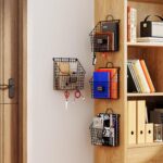 Hanging Wall File Holder Organizer Metal Wall Mount File Folders Holder Magazine Rack with Handles and Hooks , for Home Office, 4 Packs, Black (Patent Pending) - Image 3