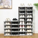 6-Tier Shoe Rack, Stackable Storage Organizer for Bedroom Entry, Adjustable Rack, Shoe Slots Shelf, Easy Tower Rack, Grey - Image 3