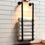 Towel Racks for Bathroom Wall Mounted 36 Inch,Industrial Pipe Storage Organizer Towel Holder(Black) - Image 5