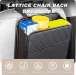 Car Seat Back Organizer, Large Capacity Foldable Car Seat Back Hanging Bag with 3 Extra Pockets, Waterproof Leather Auto Seats Storage Organizer, Car Travel Essentials Accessories (Black) - Image 4