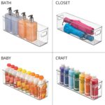 mDesign Plastic Kitchen Organizer - Storage Holder Bin with Handles for Pantry, Cupboard, Cabinet, Fridge/Freezer, Shelves, and Counter - Holds Canned Food, Snacks - 2 Pack - Clear - Image 5
