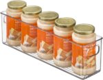 mDesign Plastic Kitchen Organizer - Storage Holder Bin with Handles for Pantry, Cupboard, Cabinet, Fridge/Freezer, Shelves, and Counter - Holds Canned Food, Snacks - 2 Pack - Clear - Image 6