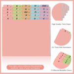 1 Set 25 Pack Alphabet File Dividers Letter Size, 1/5 Cut Tab A-z File Guides Number Folder Organizer for Filing Cabinet and Desk Home Office School(Simple Color) - Image 4