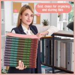 1 Set 25 Pack Alphabet File Dividers Letter Size, 1/5 Cut Tab A-z File Guides Number Folder Organizer for Filing Cabinet and Desk Home Office School(Simple Color) - Image 5