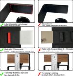 Under Desk Cable Management,No Drill 36",cord organizer,with Silicone Pads (No Scratch!)16 Cable Ties,Washable PE Honeycomb Base,Clamp/Screw Mount-Fits Any Desk 0-2.1",No Stinky Cardboard! Black - Image 5