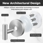 Shower Hooks for Inside Shower,No-Drill Removable&Reusable Towel Hooks for Bathroom,Heavy Duty Suction Cup Hooks for Glass Window,4 Packs(Silver) - Image 3