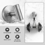 Shower Hooks for Inside Shower,No-Drill Removable&Reusable Towel Hooks for Bathroom,Heavy Duty Suction Cup Hooks for Glass Window,4 Packs(Silver) - Image 4