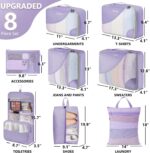8 Set Packing Cubes for Travel, Gifts for Women Mom,Anti-Tearing Suitcase Organizer for Luggage with Shoe & Hanging Toiletry Bag,OlarHike Vacation Essentials & Accessories for Cruise Ship - Image 3