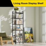 GIOTORENT 6-Wire Standing Storage Shelf for Bathroom Organizers and Storage & Laundry Room Organization, Metal Shelving Unit Pantry Rack for Kitchen & Bathroom, Black - Image 5