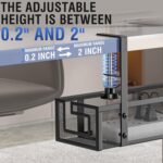 Under Desk Cable Management Tray, GZOKMOG 15.75" No Drill Cable Management Under Desk, Heavy Duty Metal Cord Organizer, Home Office Wire Management for Standing/Gaming Desk, 1 Pack Black - Image 4