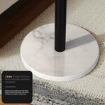 Coat Rack Freestanding,12 Hooks Coat Racks with Natural Marble Base & Umbrella Holder,Easy Assembly Coat Rack Stand for Hanging Scarf,Purse,Hats,Jacket(Black) - Image 3