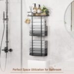 Towel Racks for Bathroom Wall Mounted with Shelf, 31.5" Large Towel Holder for Bathroom Wall, Black Towel Storage for Rolled Towels, Space Saving Organizer for Small Bathroom, RV & Apartment - Image 5