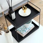 2 Tier Bathroom Counter Organizer, Standing Vanity Organizer Shelf for Bathroom Storage Organization, Countertop Skincare Makeup Organizers Holder, Black - Image 4