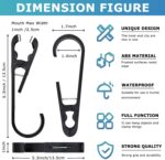 XoYoZo Laundry Hooks with Clips Hanger Closet Organizer Clamps Socks Boot Bras Towels for Bathroom Wardrobe Kitchen Office 4Pcs (White) - Image 5