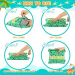 Paterr 7 Pcs Packing Cubes for Travel Kids Day of Week Compression Packing Bags Colorful Luggage Suitcase Organizers Bag for Travel (Dinosaur) - Image 4