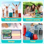 Paterr 7 Pcs Packing Cubes for Travel Kids Day of Week Compression Packing Bags Colorful Luggage Suitcase Organizers Bag for Travel (Dinosaur) - Image 5