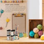 Kamenstein 5244227 Empty Jars With Black Cap, Set Of 12, 3-Ounce - Image 4