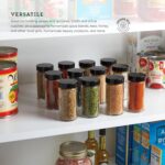 Kamenstein 5244227 Empty Jars With Black Cap, Set Of 12, 3-Ounce - Image 6