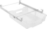 Smart Design Adjustable Pull Out Refrigerator Drawer - Extra Large - BPA Free Plastic - Holds 20 lbs - Extendable Sliding Fridge Bin, Freezer, Pantry Food Holder Storage Organizer - Kitchen - Clear - Image 3