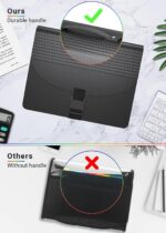 Expanding File Folders,Accordion File Organizer with Handle,13 Pockets Expandable Filing Folders,Tabs Included in Filing Box,Adjustable Strap,Bill Documents Organizer,A4/Letter Size - Image 5