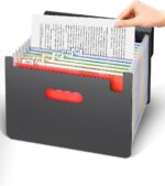 Expanding File Folders,Accordion File Organizer with Handle,13 Pockets Expandable Filing Folders,Tabs Included in Filing Box,Adjustable Strap,Bill Documents Organizer,A4/Letter Size - Image 6