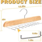 Tank Top Hanger with Premium Wood, 20 Large Capacity, Space Saving,360 Degree Rotating, Foldable Metal Hooks, Tank Tops - Image 3